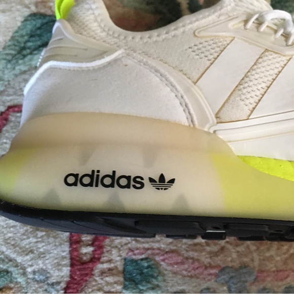 Adidas ZX 2K Boost White Solar Yellow FW0480 (2020) Size Mens 10 - Picture 7 of 12